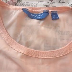 Sheer Pale pink simply Vera Wang blouse